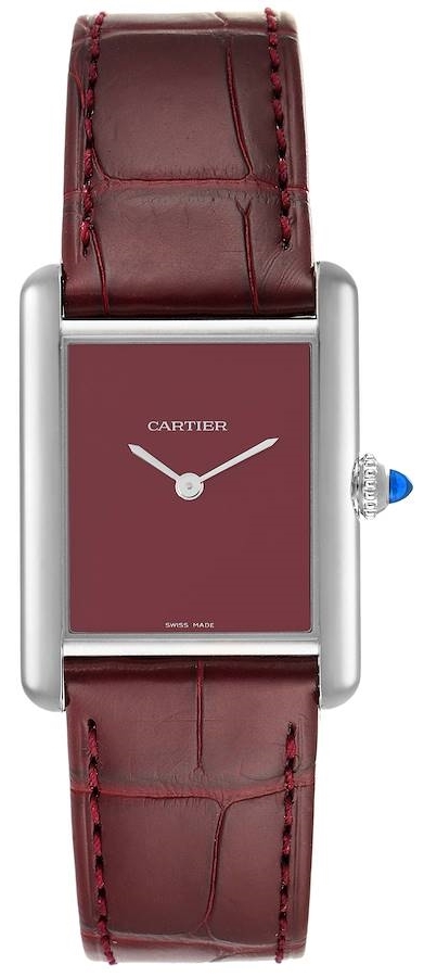 Cartier Naisten kello WSTA0054 Tank Must De Punainen/Nahka