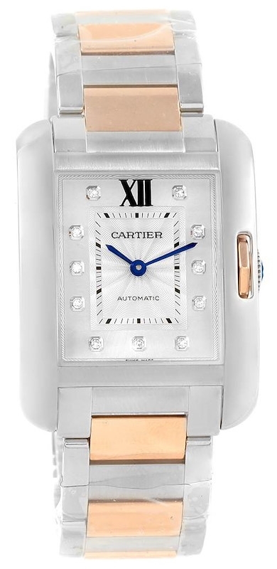 Cartier Tank Anglaise WT100034 Hopea/Teräs