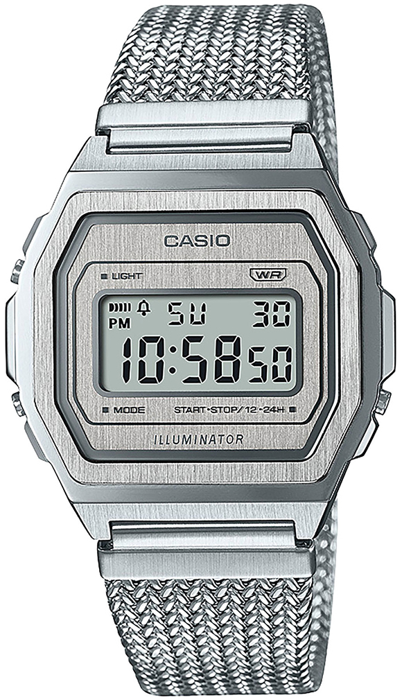 Casio Naisten kello A1000MA-7EF Vintage LCD/Teräs