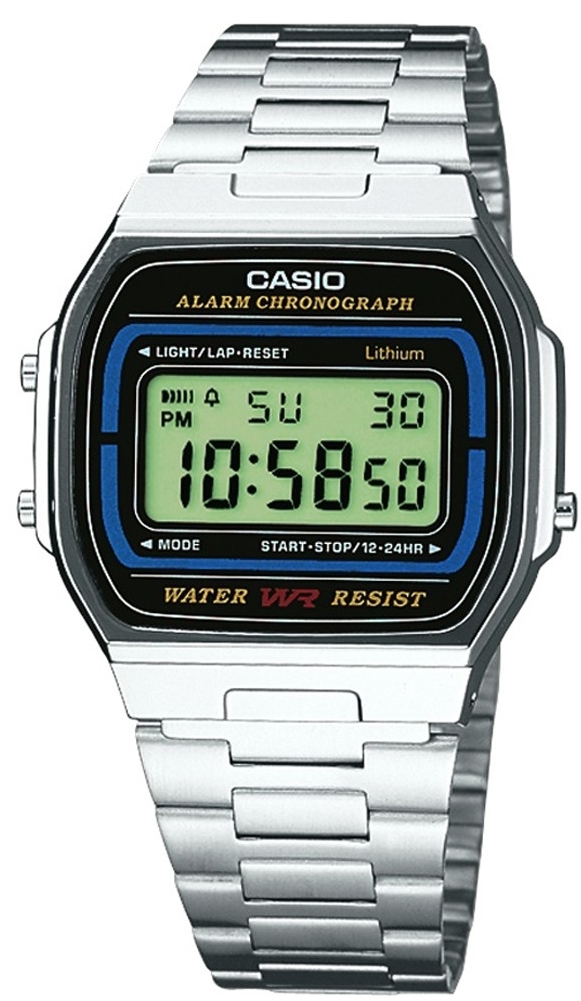 Casio Miesten kello A164WA-1VES Collection LCD/Teräs 36.8x35 mm