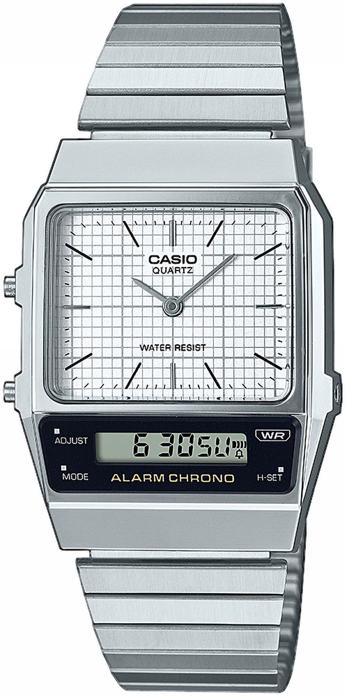 Casio Miesten kello AQ-800E-7AEF Vintage Valkoinen/Teräs