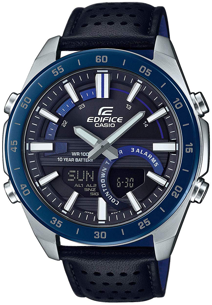 Casio Edifice Miesten kello ERA-120BL-2AVEF Musta/Nahka Ø46.9 mm