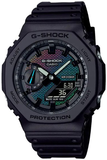 Casio Miesten kello GA-2100RW-1AER G-Shock Monivärinen/Kumi Ø48.5 mm