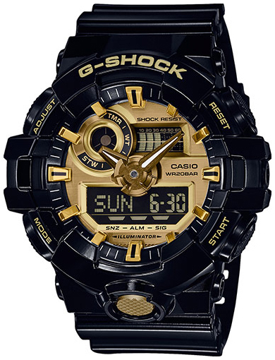 Casio Miesten kello GA-710GB-1AER G-Shock Kulta/Muovi Ø53.4 mm