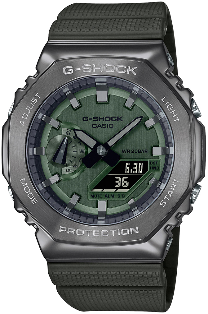 Casio Miesten kello GM-2100B-3AER G-Shock Vihreä/Muovi Ø44.4 mm