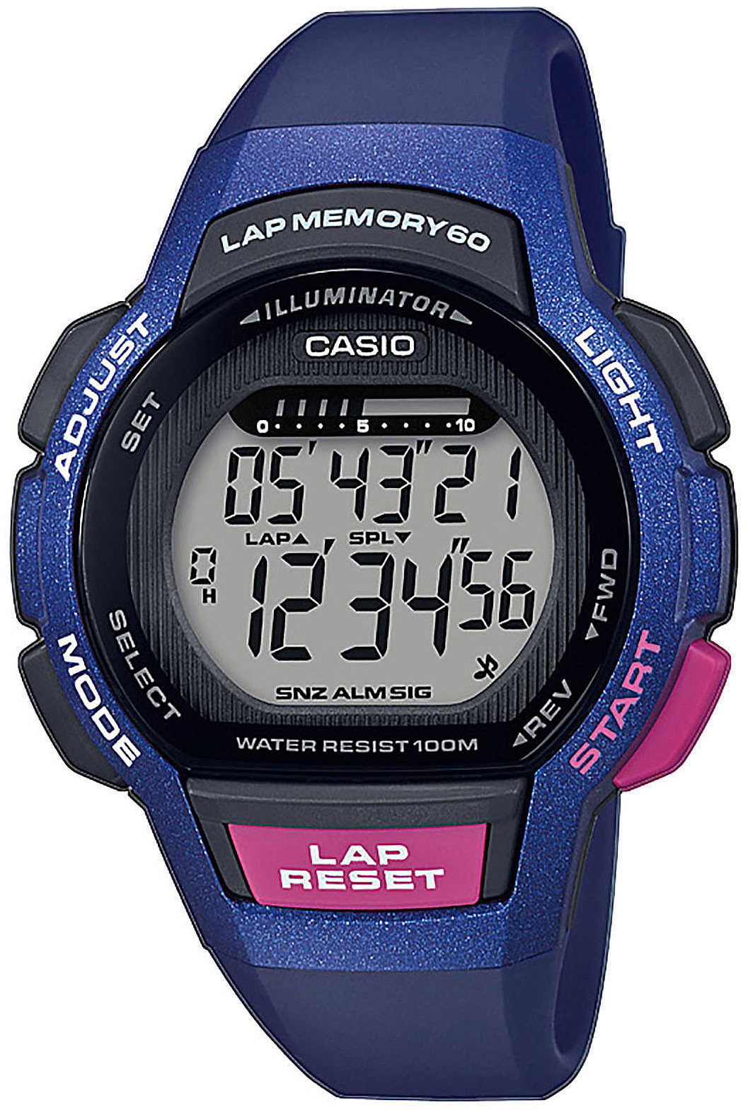 Casio Naisten kello LWS-1000H-2AVEF Collection LCD/Muovi Ø37.2 mm