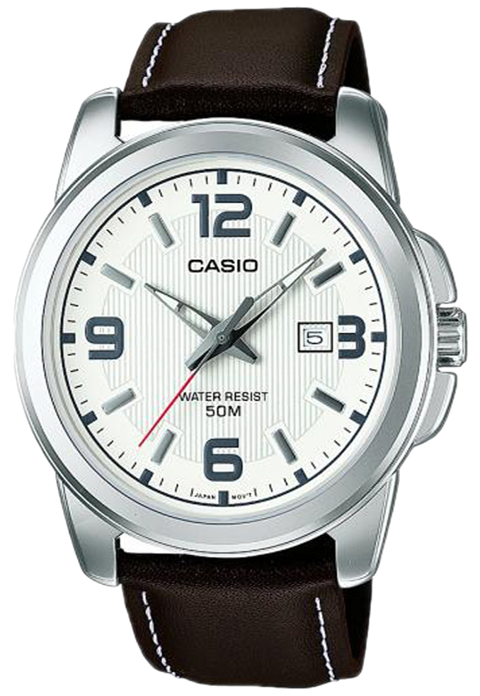 Casio Miesten kello MTP-1314PL-7AVEF Collection Valkoinen/Nahka Ø45