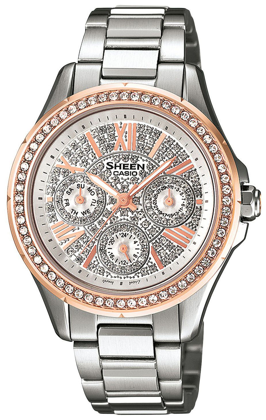 Casio Sheen Naisten kello SHE-3504SG-7AUER Hopea/Teräs Ø34.8 mm