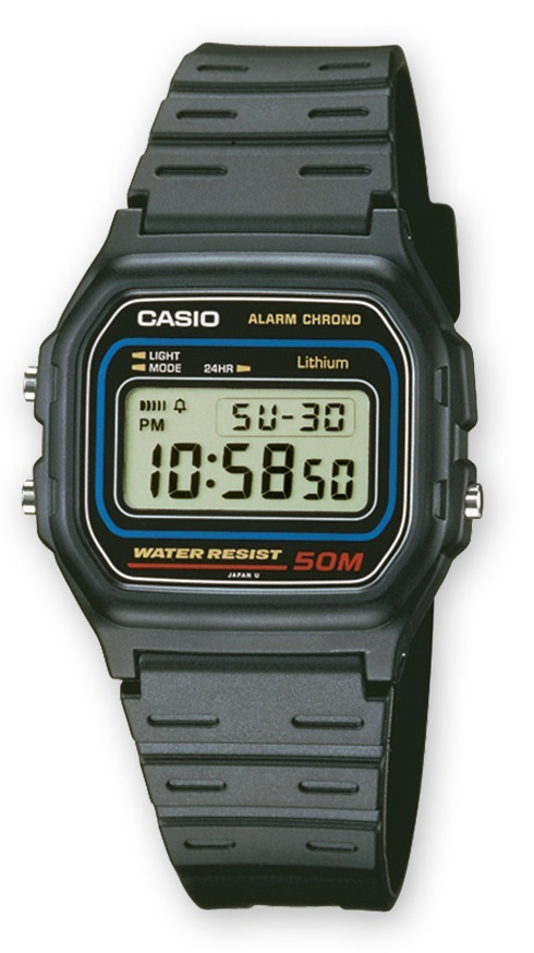 Casio Miesten kello W-59-1VQES Collection LCD/Muovi 37.1x33.6 mm