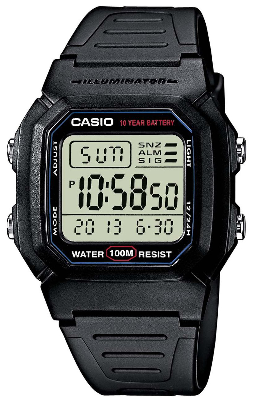 Casio Miesten kello W-800H-1AVES Collection Muovi 44.2x36.8 mm