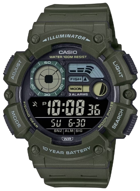 Casio Miesten kello WS-1500H-3BVEF Digital Musta/Muovi Ø50.1 mm