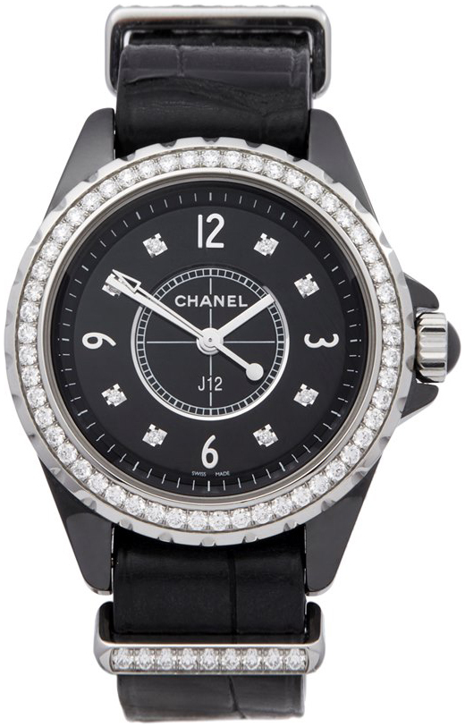 Chanel Naisten kello H4189 J12 Musta/Nahka Ø33 mm