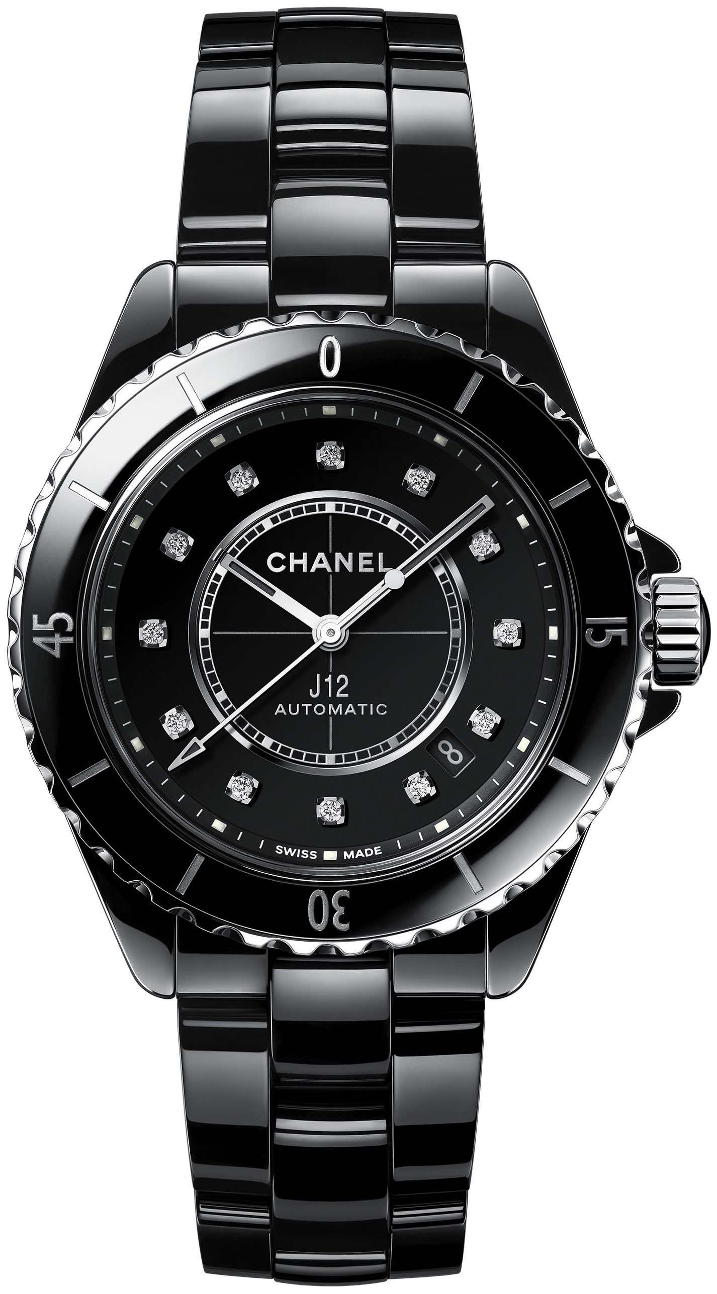 Chanel Naisten kello H5702 J12 Musta/Keraaminen Ø38 mm