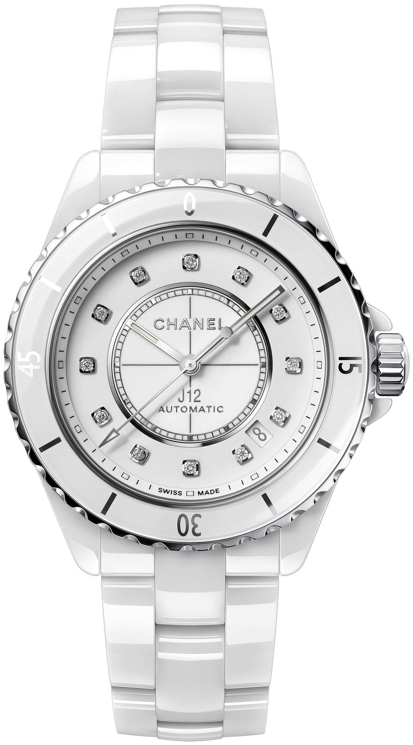 Chanel H5705 J12 Valkoinen/Keraaminen Ø38 mm