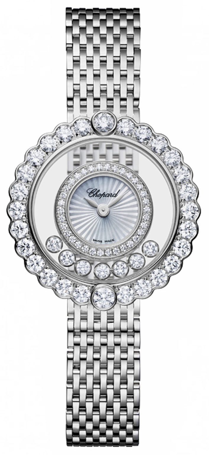 Chopard Naisten kello 204180-1201 Happy Diamonds Icons Valkoinen/18K