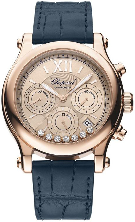 Chopard Naisten kello 274653-5001 Happy Sport Punakultaa/Nahka Ø40 mm