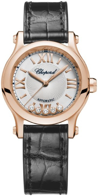 Chopard Naisten kello 274893-5011 Happy Sport Hopea/Nahka Ø30 mm