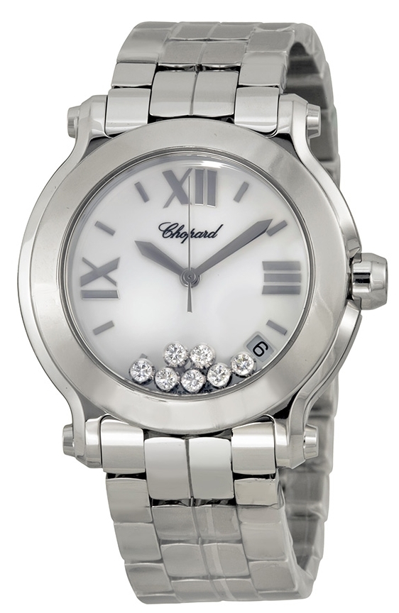 Chopard Naisten kello 278477-3001 Happy Sport Valkoinen/Teräs Ø36 mm