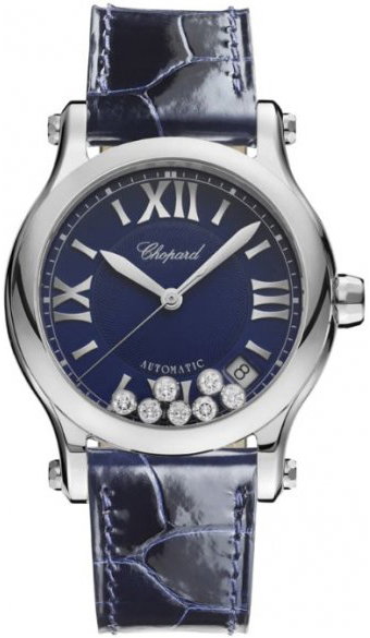 Chopard Naisten kello 278559-3008 Happy Sport Sininen/Nahka Ø36 mm