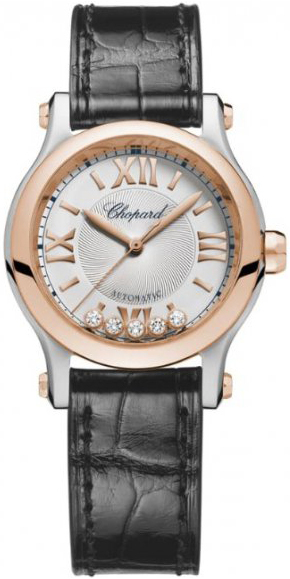 Chopard Naisten kello 278573-6013 Happy Sport Hopea/Nahka Ø30 mm