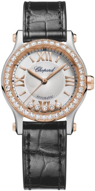 Chopard Naisten kello 278573-6015 Happy Sport Hopea/Nahka Ø30 mm