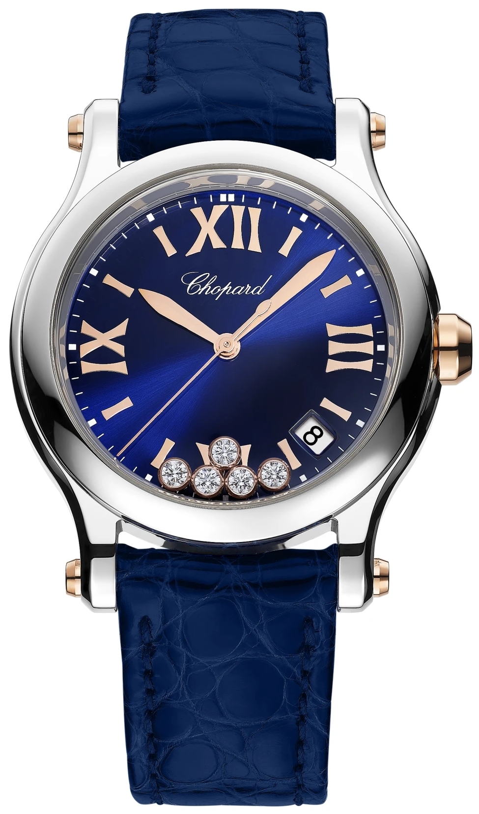 Chopard Naisten kello 278582-6012 Happy Sport Sininen/Nahka Ø36 mm