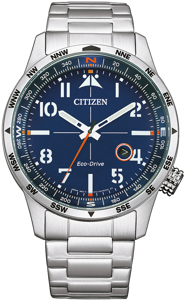 Citizen Miesten kello BM7550-87L Aviator Sininen/Teräs Ø43 mm