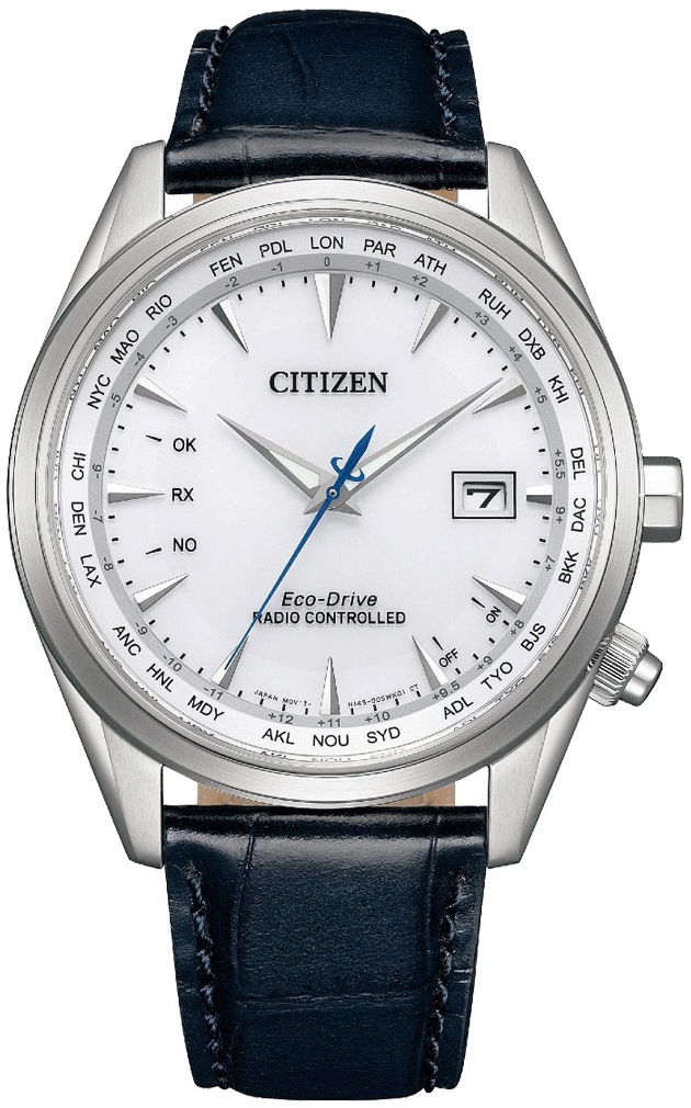 Citizen Miesten kello CB0270-10A Radio Controlled Valkoinen/Nahka