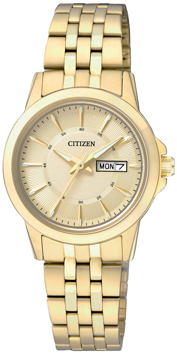 Citizen Elegance Naisten kello EQ0603-59PE Kullattu/Kullansävytetty