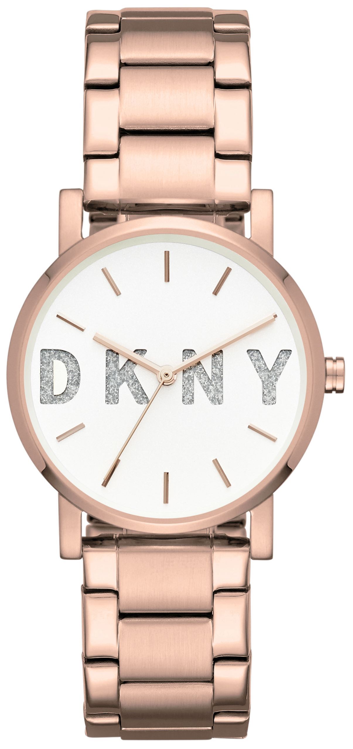 DKNY Naisten kello NY2654 Soho Valkoinen/Punakultasävyinen Ø34 mm