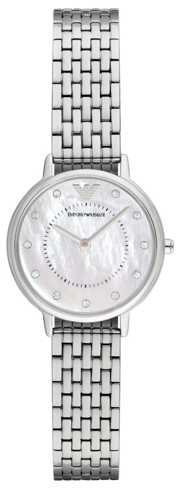 Emporio Armani Dress Naisten kello AR2511 Valkoinen/Teräs Ø28 mm