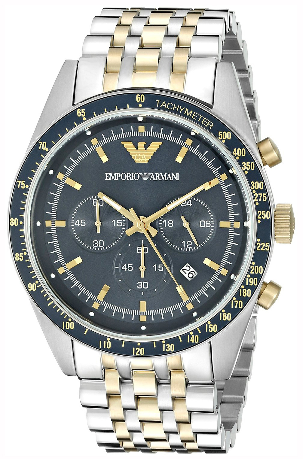 Emporio Armani Miesten kello AR6088 Sportivo Sininen/Kullansävytetty