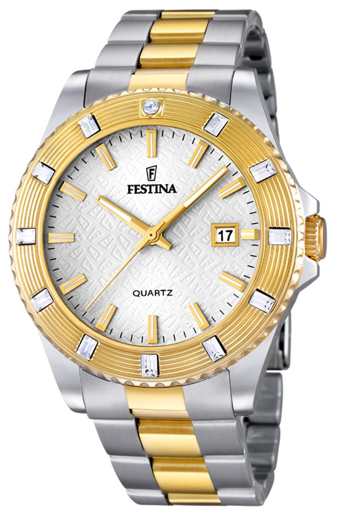 Festina Dress Naisten kello F16688-1 Hopea/Kullansävytetty teräs