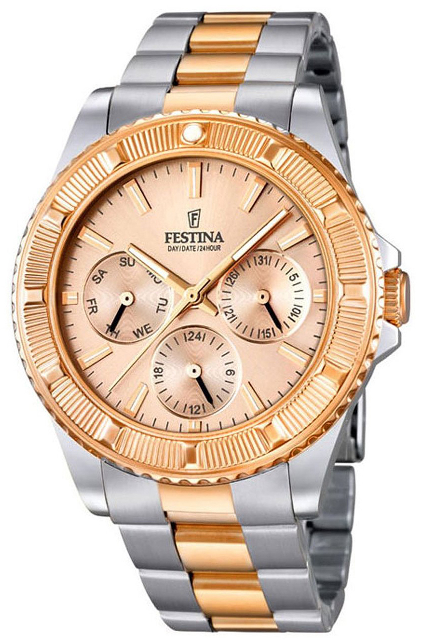 Festina Sport Naisten kello F16692-2 Beige/Kullansävytetty teräs