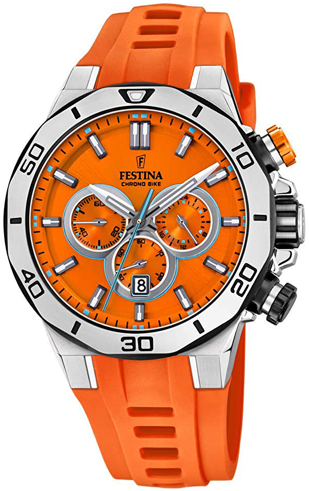 Festina 99999 Miesten kello F20449-C Oranssi/Kumi Ø44 mm