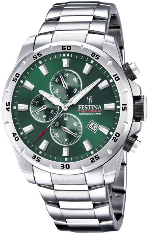 Festina Miesten kello F20463-3 Vihreä/Teräs Ø45 mm