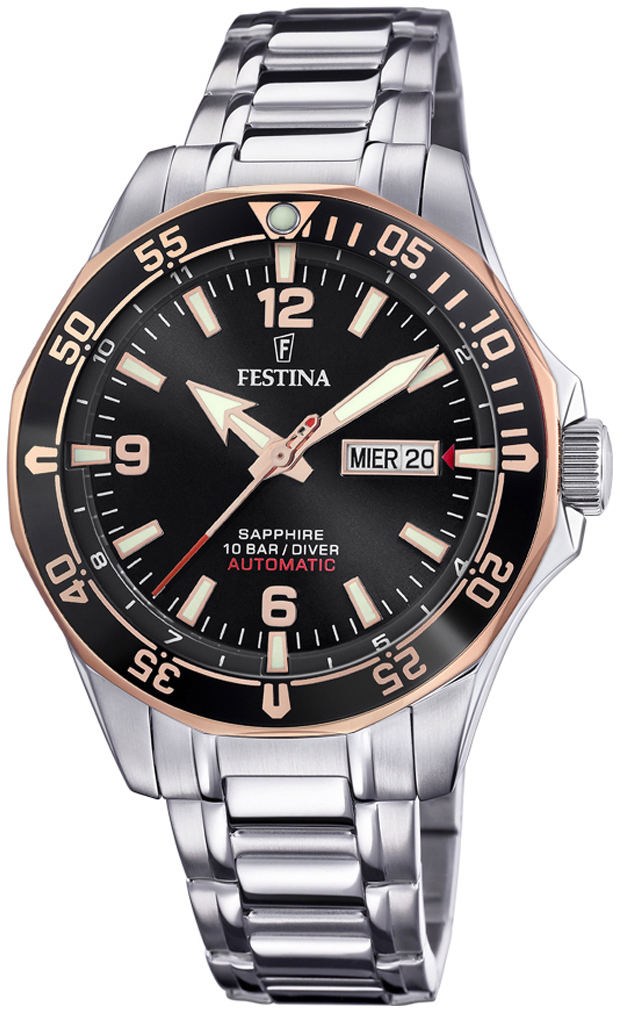 Festina 99999 Miesten kello F20478-6 Musta/Teräs Ø42.3 mm