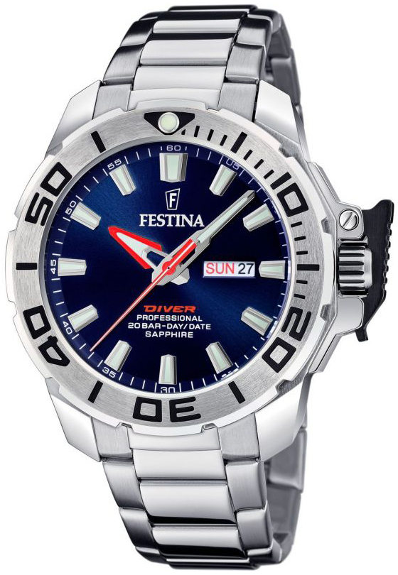 Festina Miesten kello F20665-1 Diver Sininen/Teräs Ø46.3 mm