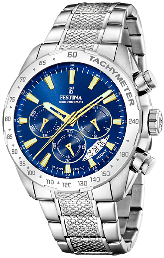 Festina Miesten kello F20668-2 Timeless Sininen/Teräs Ø44.5 mm