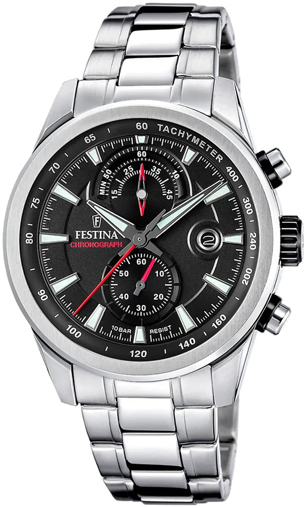 Festina Miesten kello F20694-6 Classic Musta/Teräs Ø44 mm