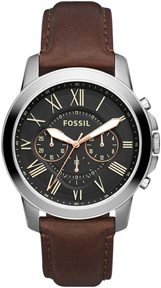 Fossil Grant Miesten kello FS5390SET Musta/Nahka Ø44 mm