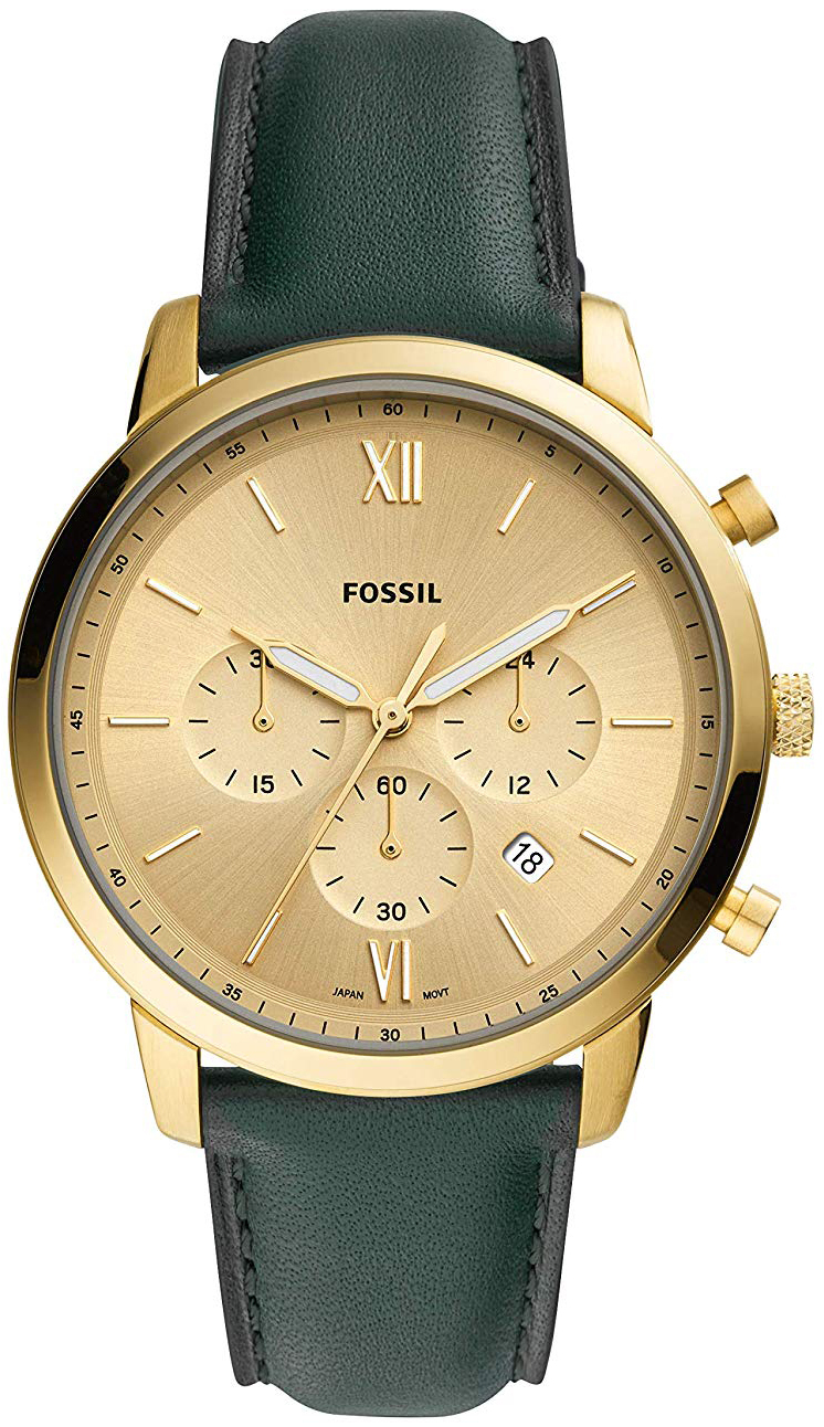 Fossil Neutra Miesten kello FS5580 Kullattu/Nahka Ø44 mm