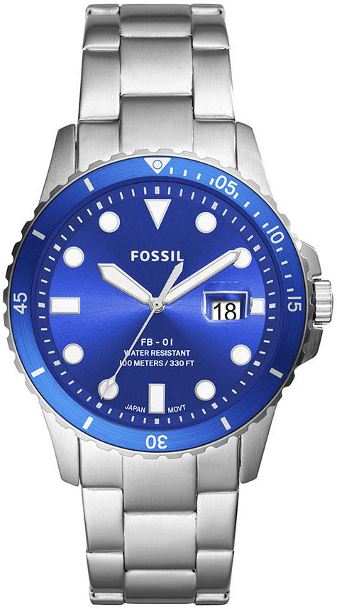 Fossil 99999 Miesten kello FS5669 Sininen/Teräs Ø42 mm