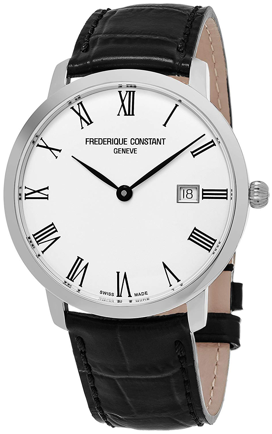 Frederique Constant Miesten kello FC-306MR4S6 Slimline Hopea/Nahka