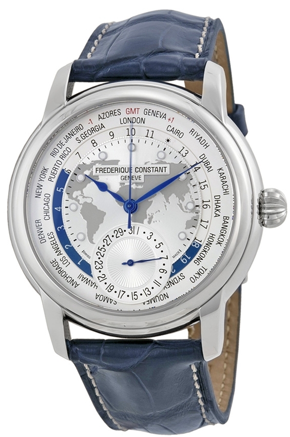 Frederique Constant Miesten kello FC-718WM4H6 Manufacture Hopea/Nahka