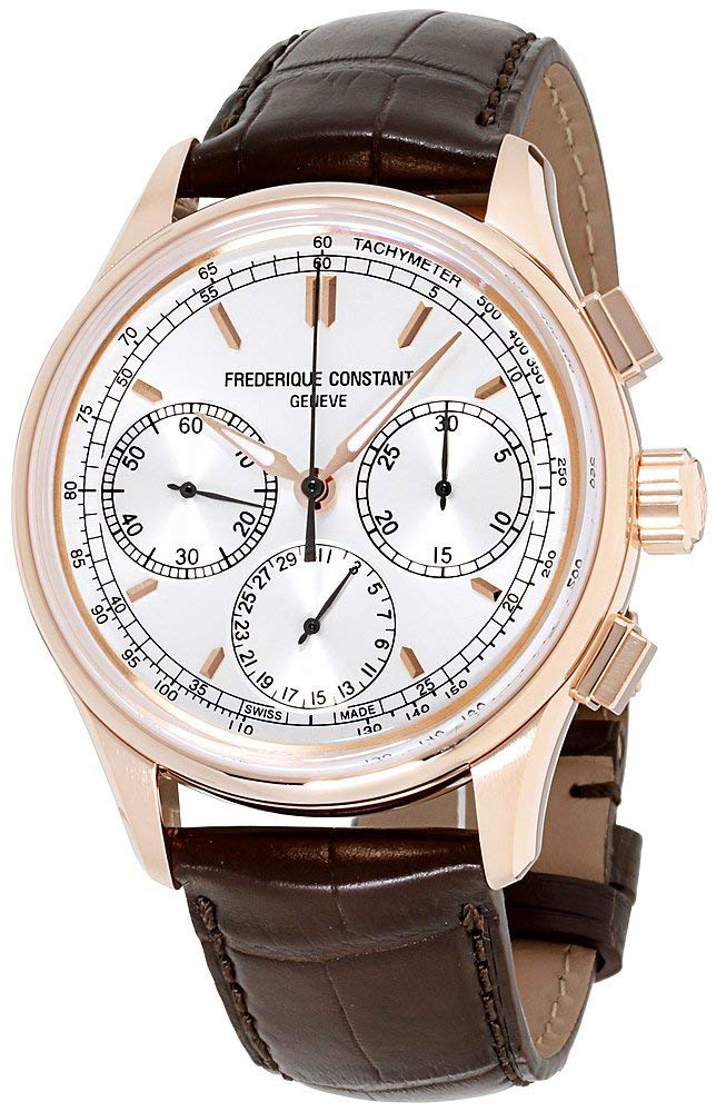 Frederique Constant Miesten kello FC-760V4H4 Manufacture Hopea/Nahka