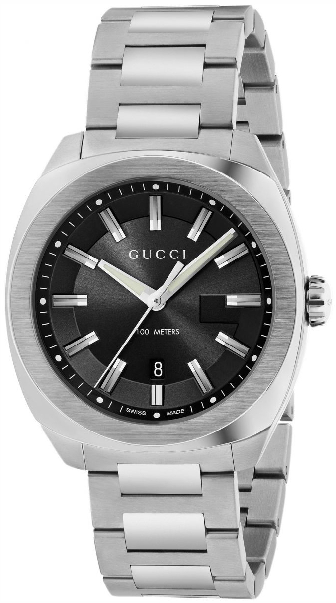 Gucci Miesten kello YA142301 Musta/Teräs Ø41 mm