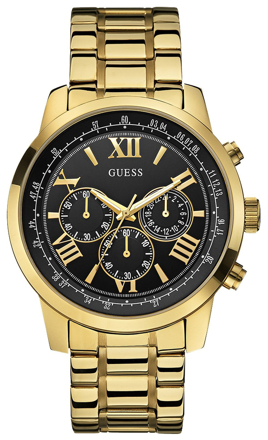 Guess Horizon Miesten kello W0379G4 Musta/Kullansävytetty teräs