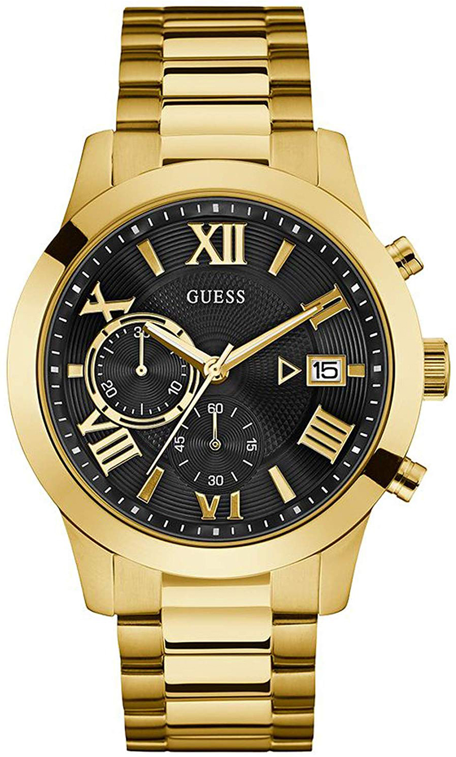 Guess Miesten kello W0668G8 Musta/Kullansävytetty teräs Ø44 mm