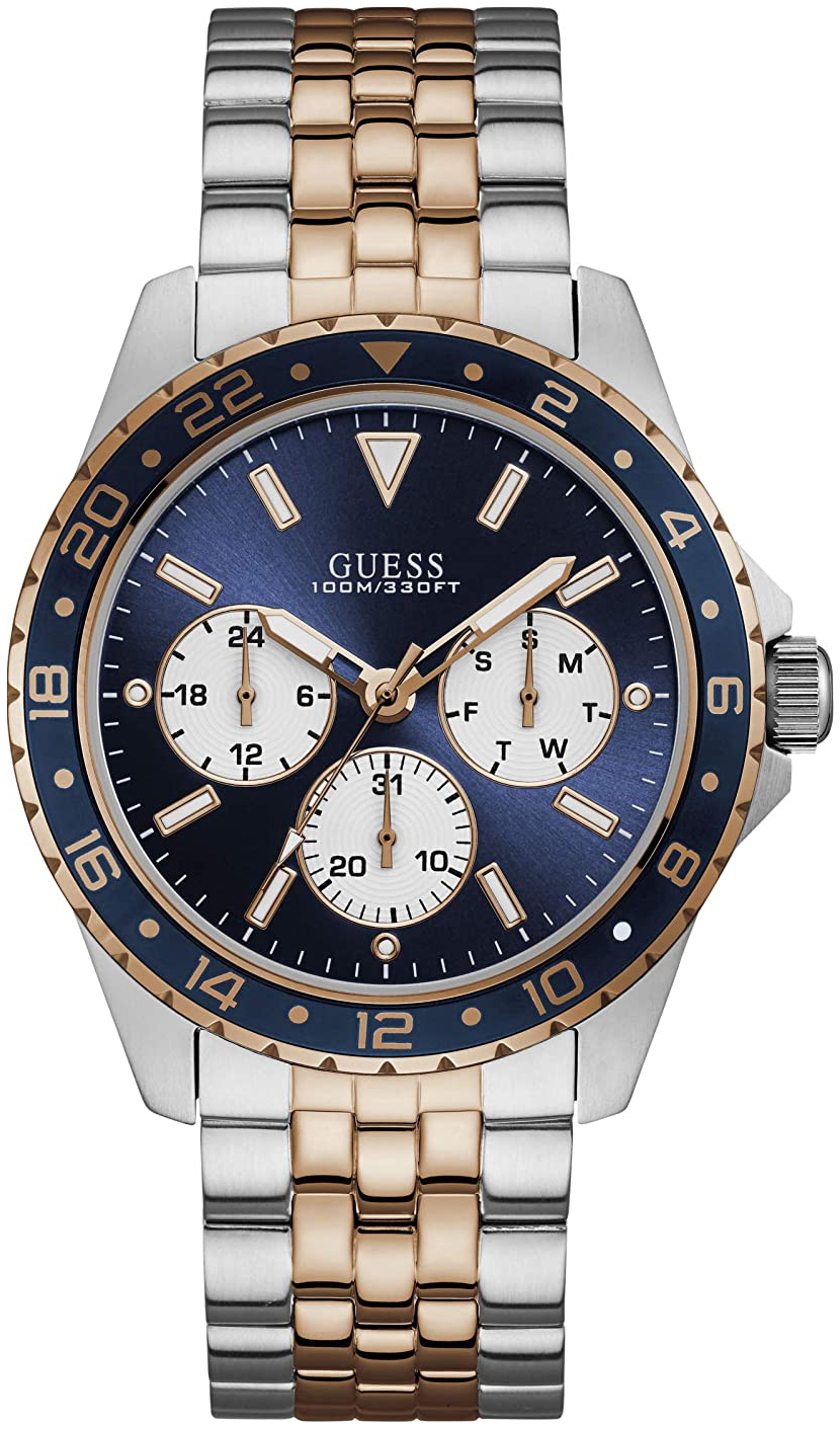 Guess Miesten kello W1107G3 Sininen/Punakultasävyinen Ø44 mm